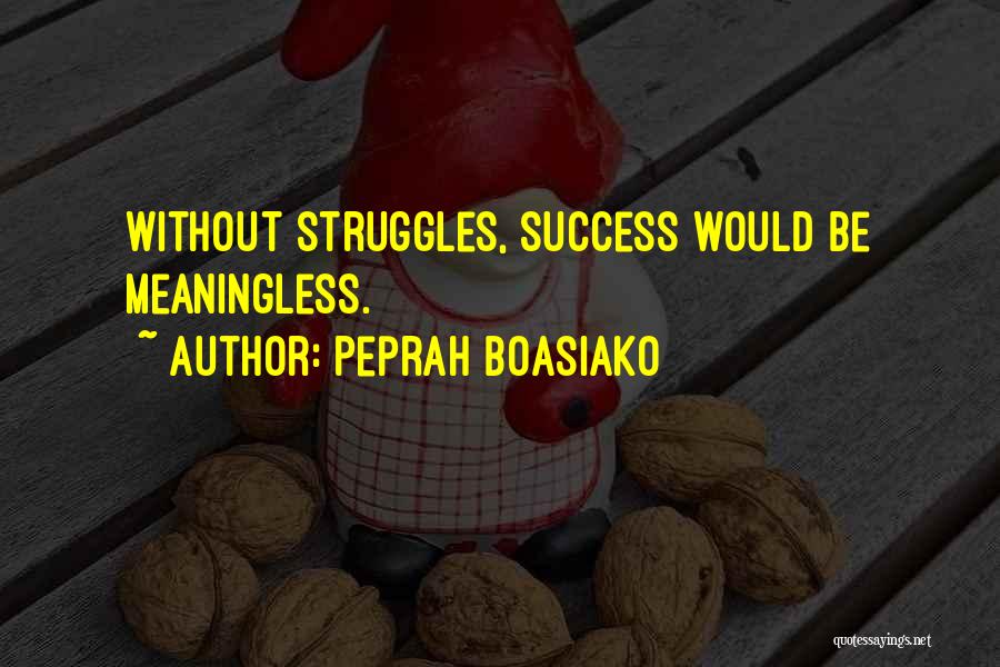 Peprah Boasiako Quotes: Without Struggles, Success Would Be Meaningless.