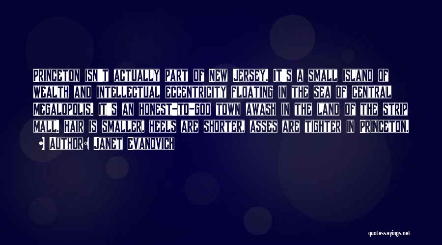 Janet Evanovich Quotes: Princeton Isn't Actually Part Of New Jersey. It's A Small Island Of Wealth And Intellectual Eccentricity Floating In The Sea