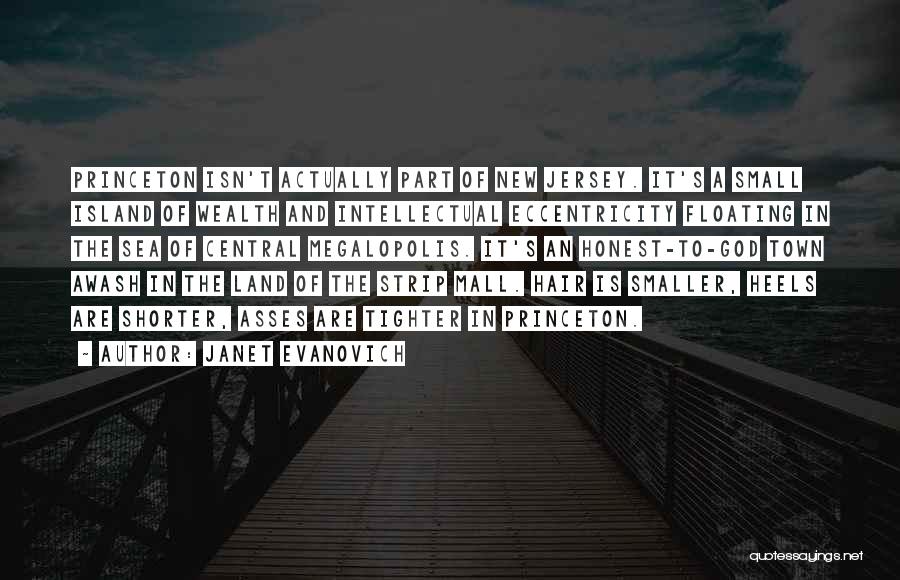 Janet Evanovich Quotes: Princeton Isn't Actually Part Of New Jersey. It's A Small Island Of Wealth And Intellectual Eccentricity Floating In The Sea