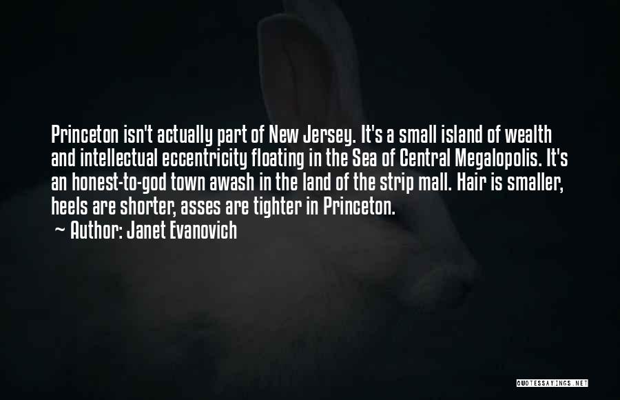 Janet Evanovich Quotes: Princeton Isn't Actually Part Of New Jersey. It's A Small Island Of Wealth And Intellectual Eccentricity Floating In The Sea