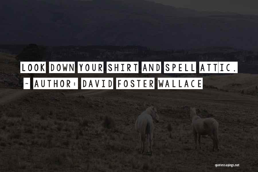 David Foster Wallace Quotes: Look Down Your Shirt And Spell Attic.