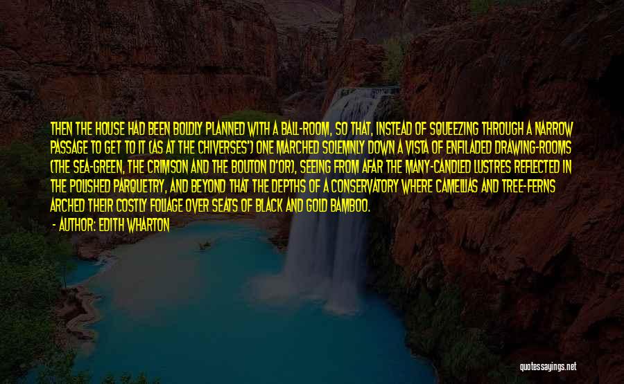 Edith Wharton Quotes: Then The House Had Been Boldly Planned With A Ball-room, So That, Instead Of Squeezing Through A Narrow Passage To