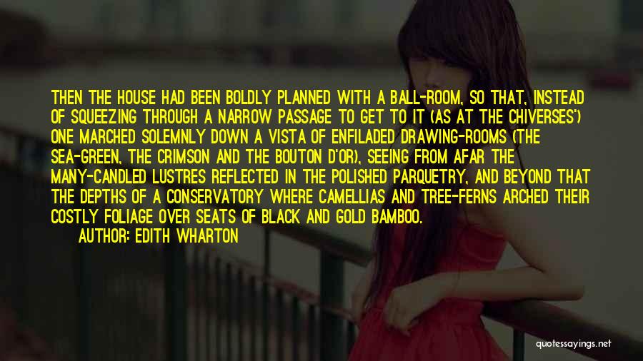 Edith Wharton Quotes: Then The House Had Been Boldly Planned With A Ball-room, So That, Instead Of Squeezing Through A Narrow Passage To