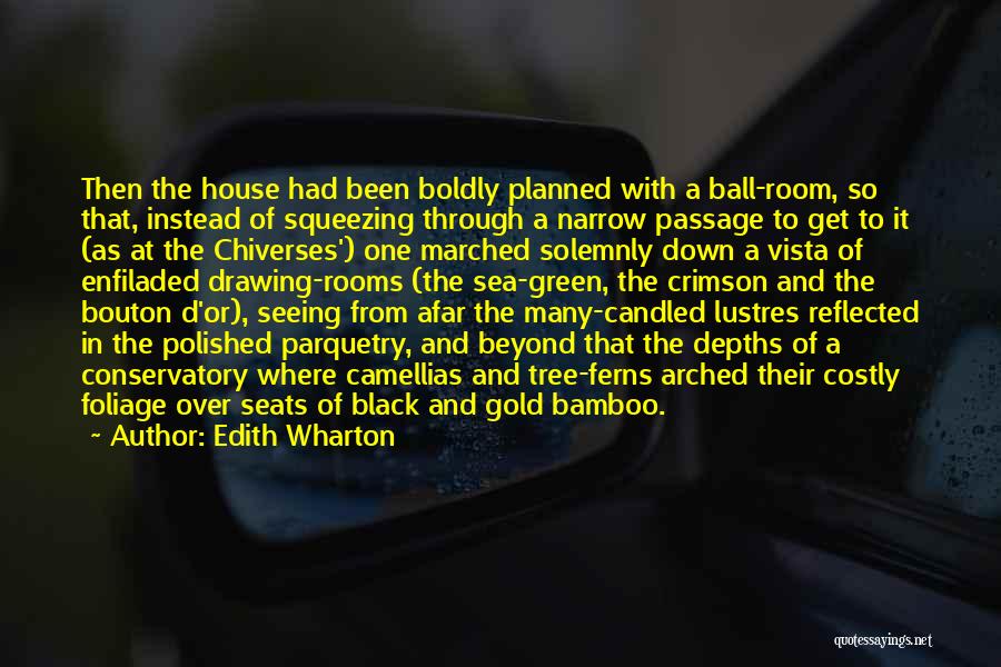 Edith Wharton Quotes: Then The House Had Been Boldly Planned With A Ball-room, So That, Instead Of Squeezing Through A Narrow Passage To