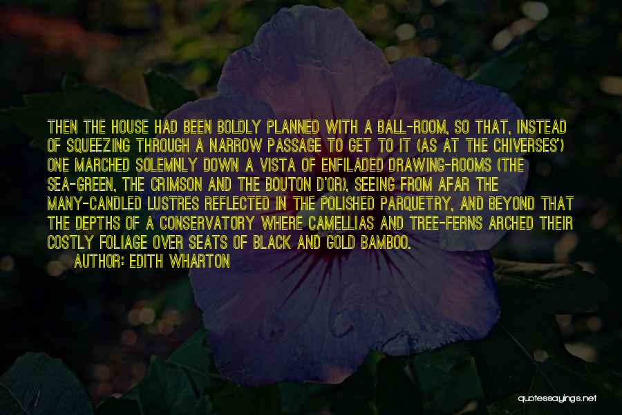 Edith Wharton Quotes: Then The House Had Been Boldly Planned With A Ball-room, So That, Instead Of Squeezing Through A Narrow Passage To