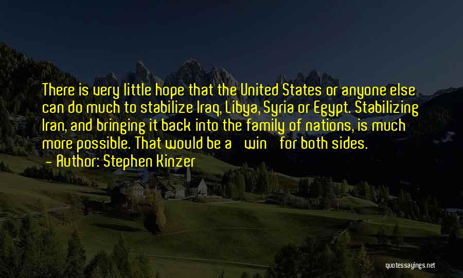 Stephen Kinzer Quotes: There Is Very Little Hope That The United States Or Anyone Else Can Do Much To Stabilize Iraq, Libya, Syria