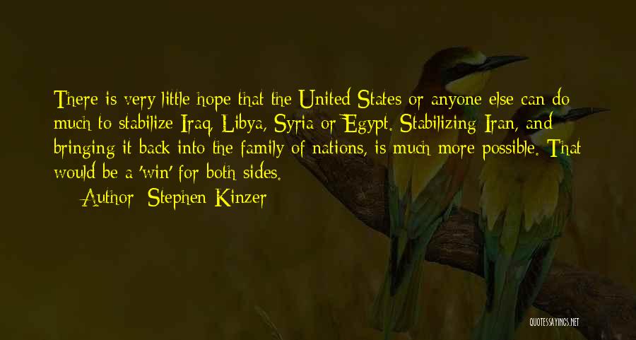 Stephen Kinzer Quotes: There Is Very Little Hope That The United States Or Anyone Else Can Do Much To Stabilize Iraq, Libya, Syria