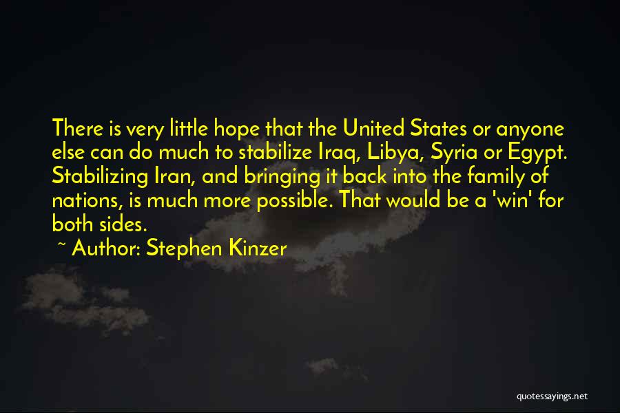 Stephen Kinzer Quotes: There Is Very Little Hope That The United States Or Anyone Else Can Do Much To Stabilize Iraq, Libya, Syria