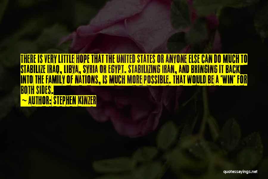 Stephen Kinzer Quotes: There Is Very Little Hope That The United States Or Anyone Else Can Do Much To Stabilize Iraq, Libya, Syria