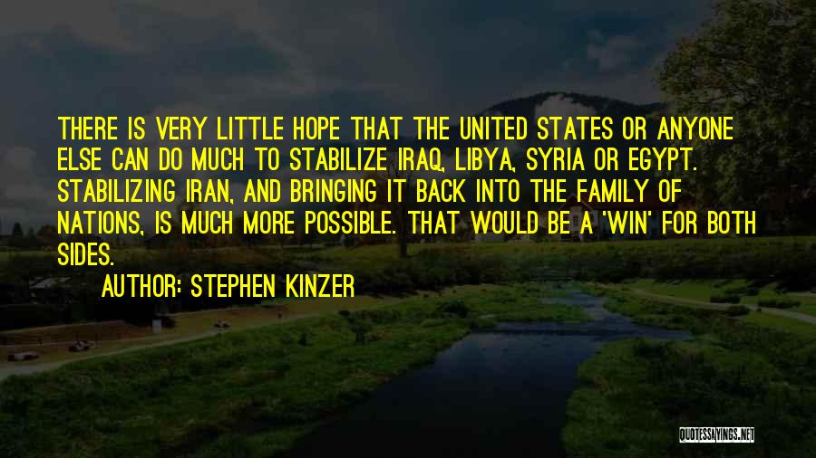 Stephen Kinzer Quotes: There Is Very Little Hope That The United States Or Anyone Else Can Do Much To Stabilize Iraq, Libya, Syria