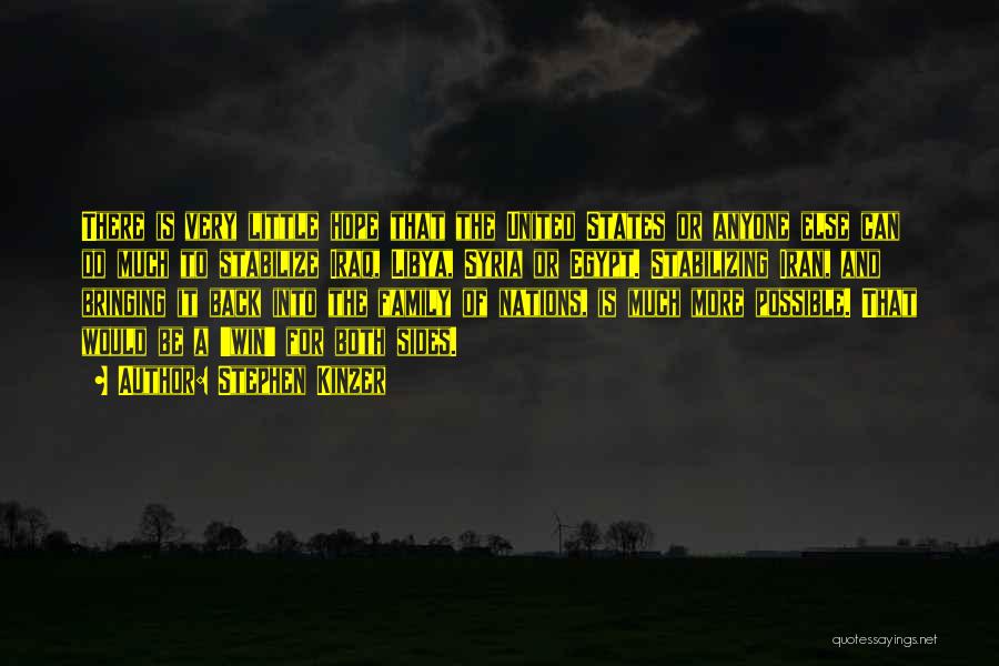 Stephen Kinzer Quotes: There Is Very Little Hope That The United States Or Anyone Else Can Do Much To Stabilize Iraq, Libya, Syria