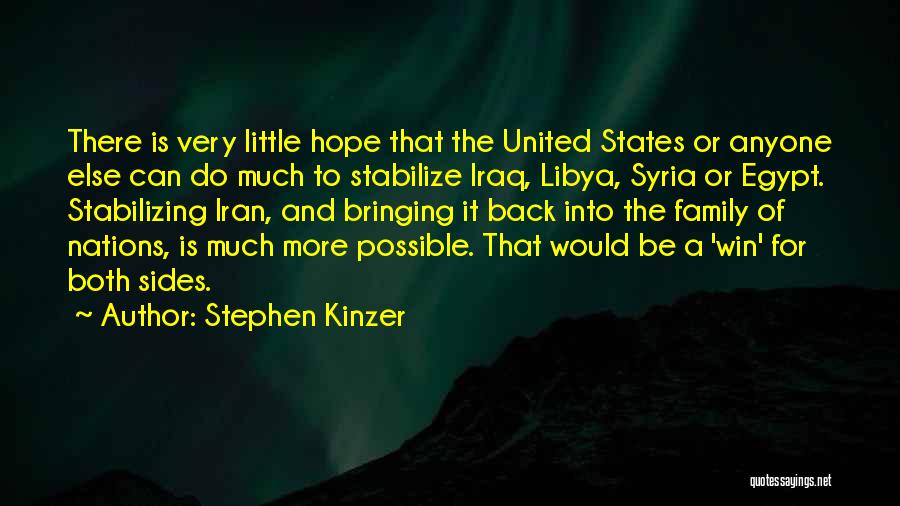 Stephen Kinzer Quotes: There Is Very Little Hope That The United States Or Anyone Else Can Do Much To Stabilize Iraq, Libya, Syria