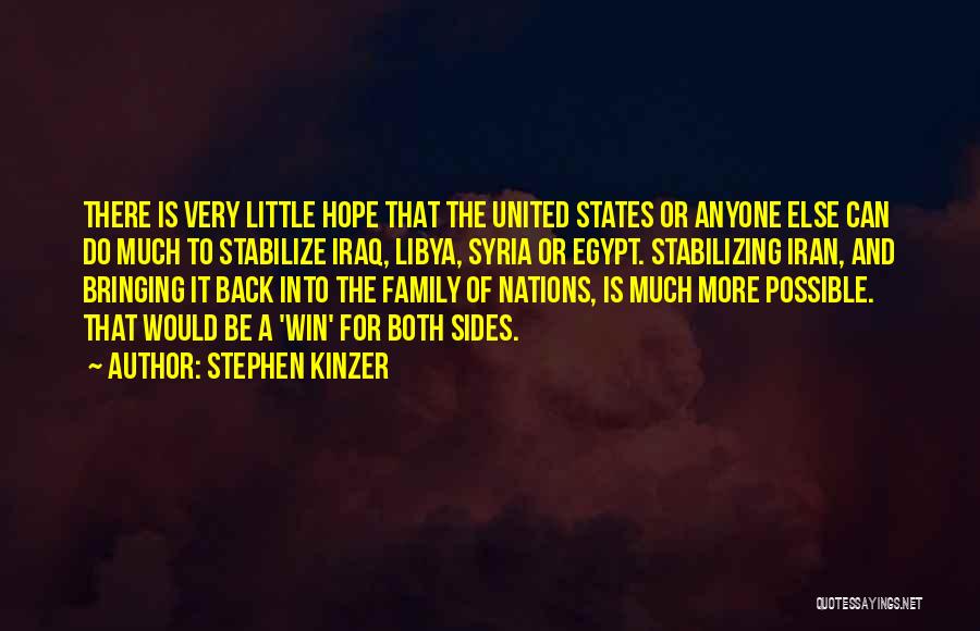 Stephen Kinzer Quotes: There Is Very Little Hope That The United States Or Anyone Else Can Do Much To Stabilize Iraq, Libya, Syria