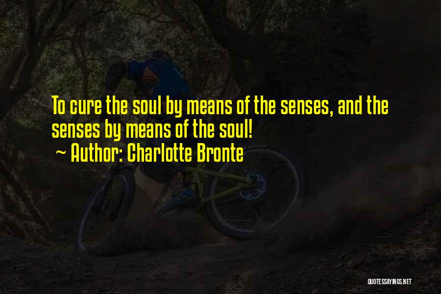 Charlotte Bronte Quotes: To Cure The Soul By Means Of The Senses, And The Senses By Means Of The Soul!