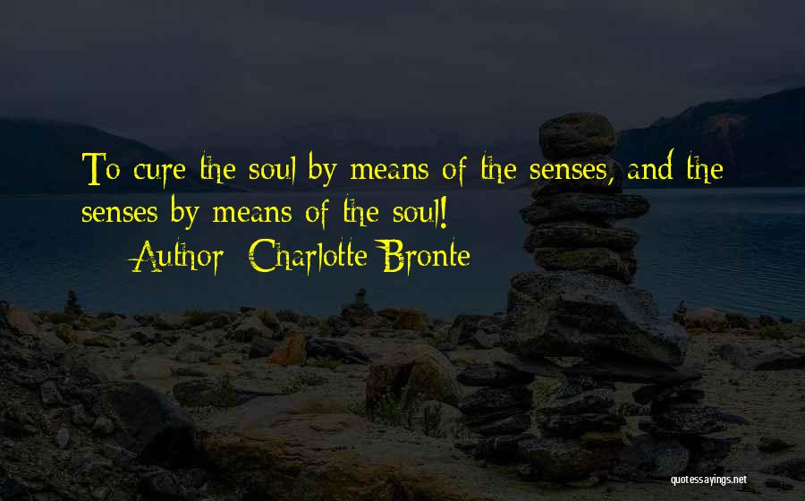 Charlotte Bronte Quotes: To Cure The Soul By Means Of The Senses, And The Senses By Means Of The Soul!