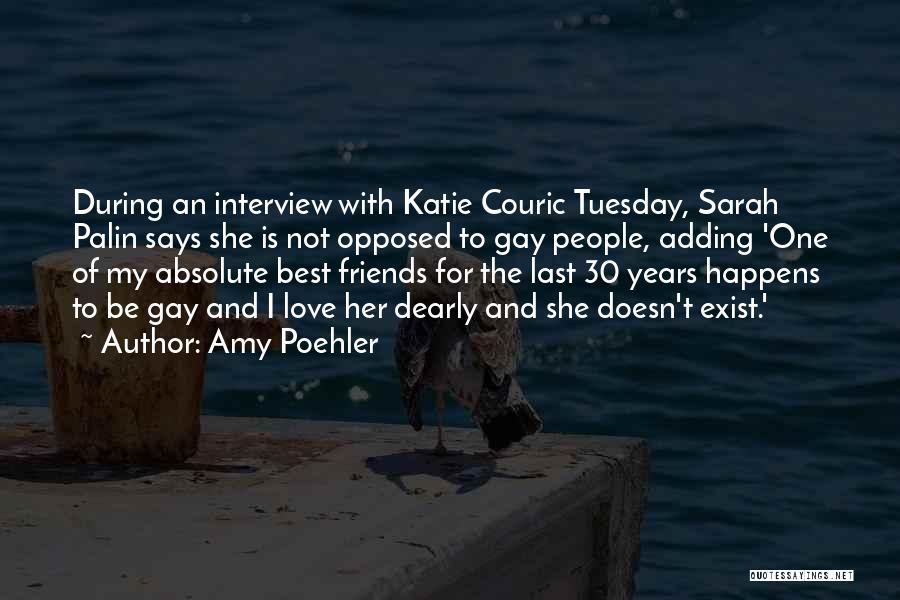 Amy Poehler Quotes: During An Interview With Katie Couric Tuesday, Sarah Palin Says She Is Not Opposed To Gay People, Adding 'one Of