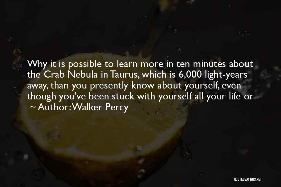 Walker Percy Quotes: Why It Is Possible To Learn More In Ten Minutes About The Crab Nebula In Taurus, Which Is 6,000 Light-years