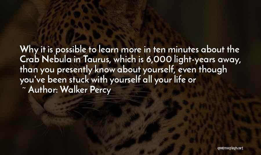 Walker Percy Quotes: Why It Is Possible To Learn More In Ten Minutes About The Crab Nebula In Taurus, Which Is 6,000 Light-years