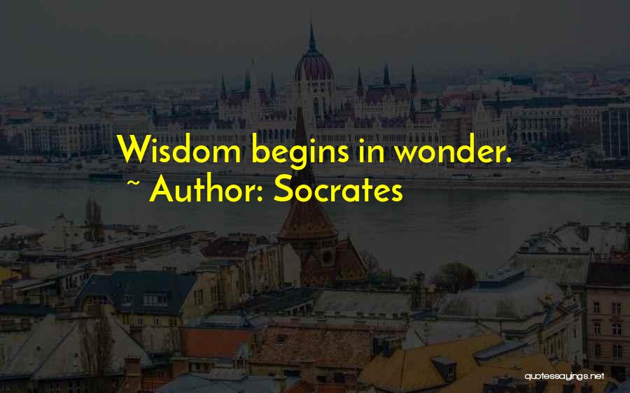 Socrates Quotes: Wisdom Begins In Wonder.