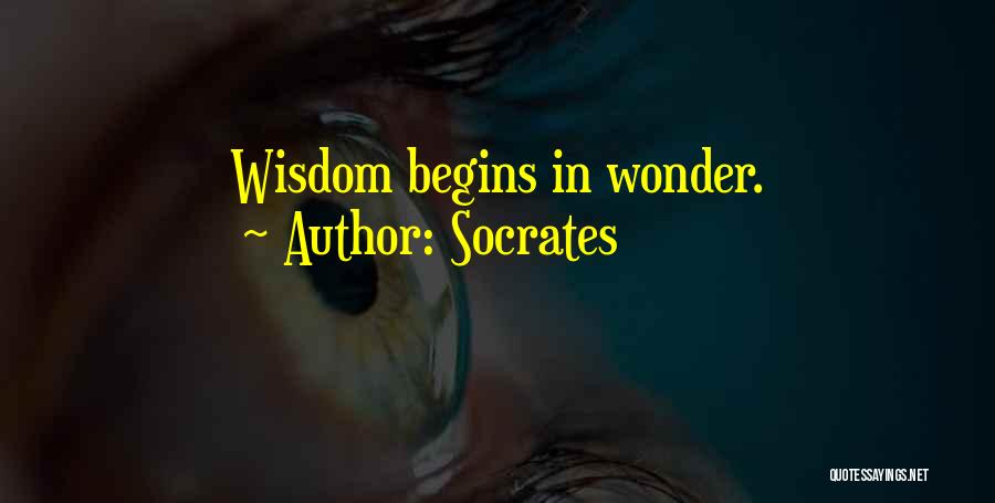 Socrates Quotes: Wisdom Begins In Wonder.