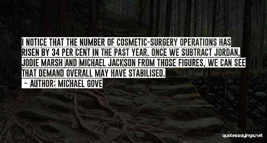 Michael Gove Quotes: I Notice That The Number Of Cosmetic-surgery Operations Has Risen By 34 Per Cent In The Past Year. Once We