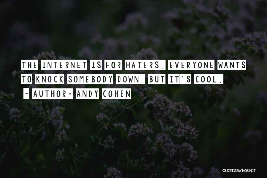 Andy Cohen Quotes: The Internet Is For Haters. Everyone Wants To Knock Somebody Down, But It's Cool.