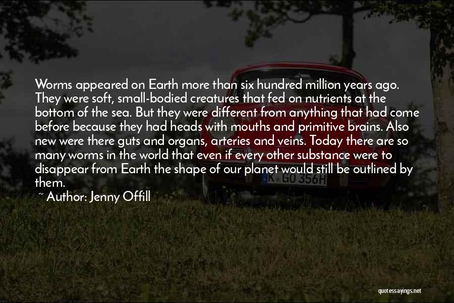 Jenny Offill Quotes: Worms Appeared On Earth More Than Six Hundred Million Years Ago. They Were Soft, Small-bodied Creatures That Fed On Nutrients