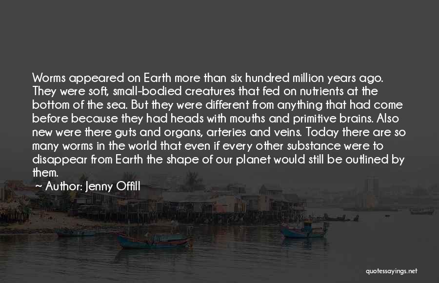 Jenny Offill Quotes: Worms Appeared On Earth More Than Six Hundred Million Years Ago. They Were Soft, Small-bodied Creatures That Fed On Nutrients