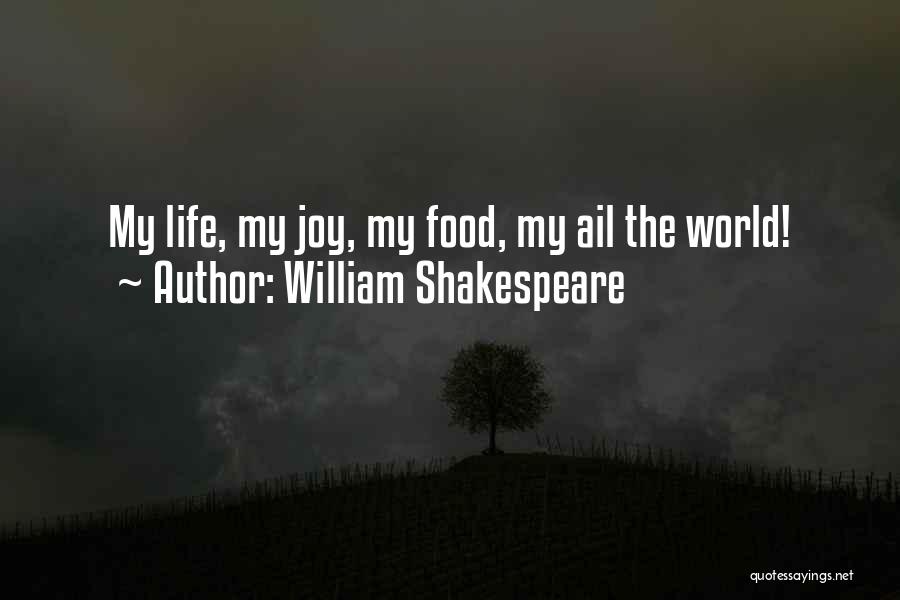 William Shakespeare Quotes: My Life, My Joy, My Food, My Ail The World!