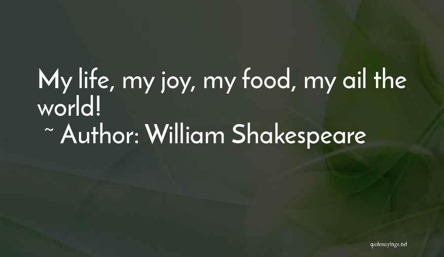William Shakespeare Quotes: My Life, My Joy, My Food, My Ail The World!