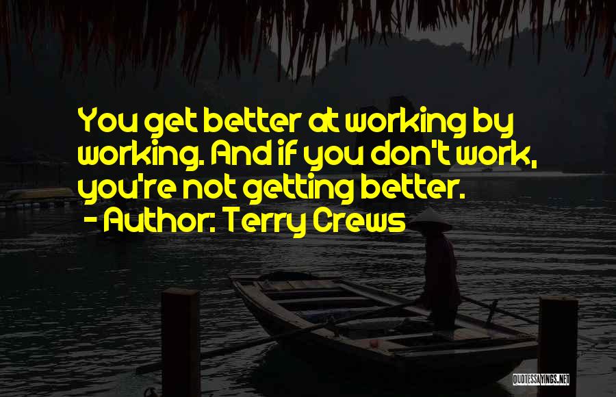 Terry Crews Quotes: You Get Better At Working By Working. And If You Don't Work, You're Not Getting Better.