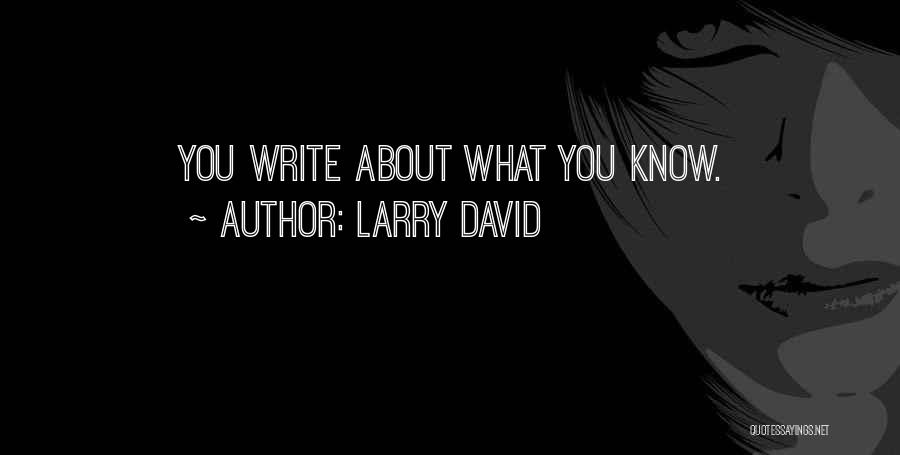 Larry David Quotes: You Write About What You Know.