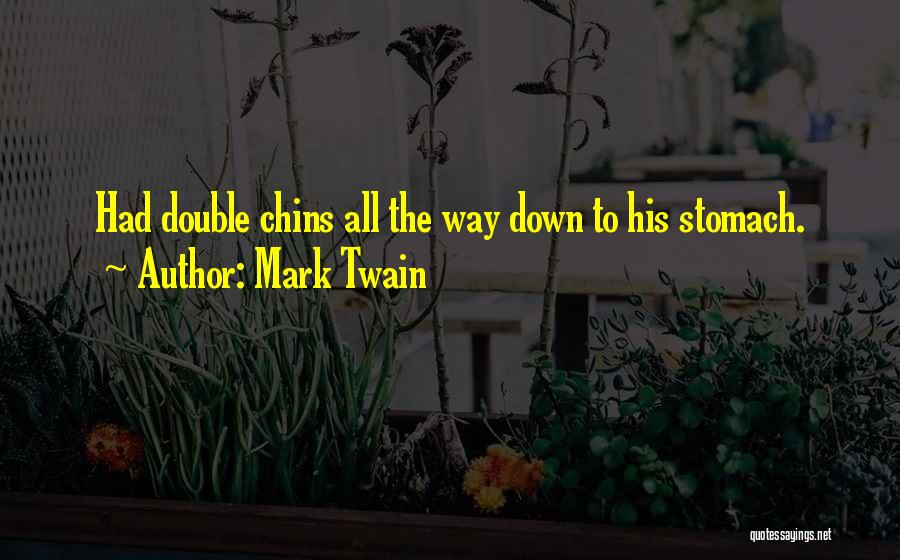 Mark Twain Quotes: Had Double Chins All The Way Down To His Stomach.