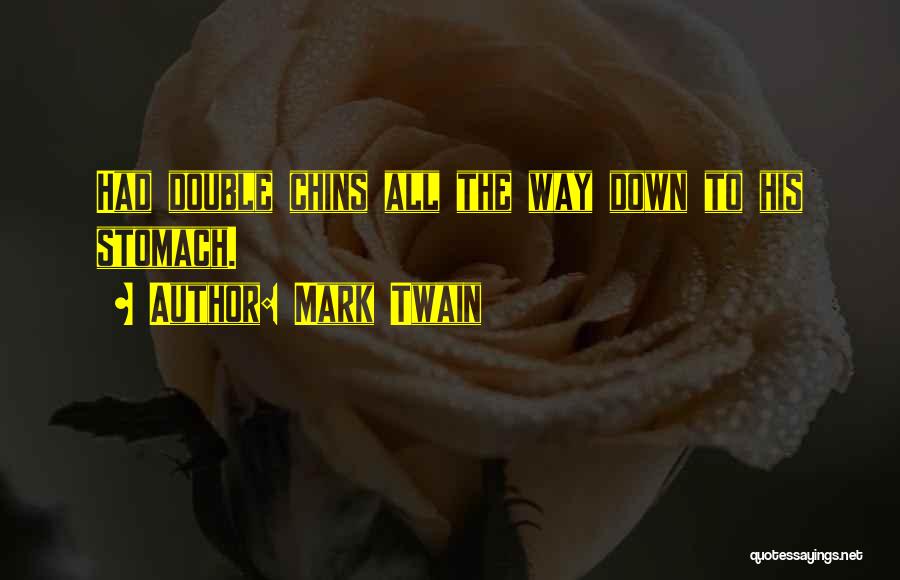 Mark Twain Quotes: Had Double Chins All The Way Down To His Stomach.