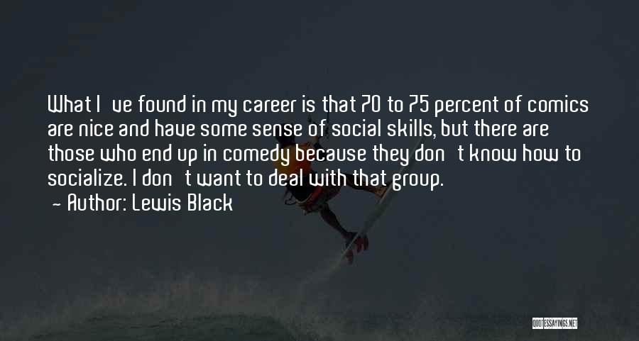 Lewis Black Quotes: What I've Found In My Career Is That 70 To 75 Percent Of Comics Are Nice And Have Some Sense