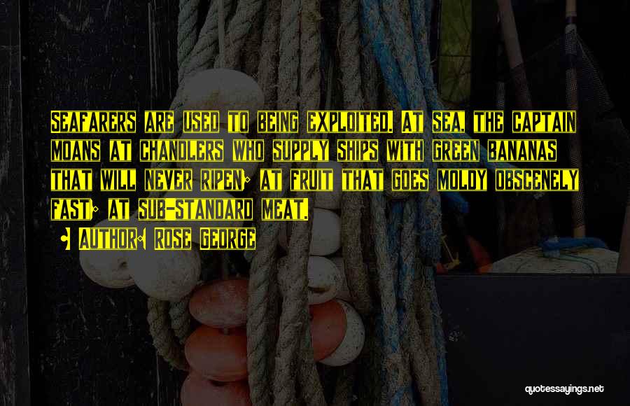 Rose George Quotes: Seafarers Are Used To Being Exploited. At Sea, The Captain Moans At Chandlers Who Supply Ships With Green Bananas That