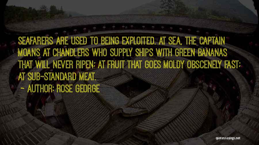 Rose George Quotes: Seafarers Are Used To Being Exploited. At Sea, The Captain Moans At Chandlers Who Supply Ships With Green Bananas That