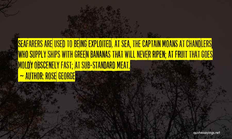 Rose George Quotes: Seafarers Are Used To Being Exploited. At Sea, The Captain Moans At Chandlers Who Supply Ships With Green Bananas That