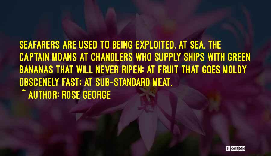 Rose George Quotes: Seafarers Are Used To Being Exploited. At Sea, The Captain Moans At Chandlers Who Supply Ships With Green Bananas That