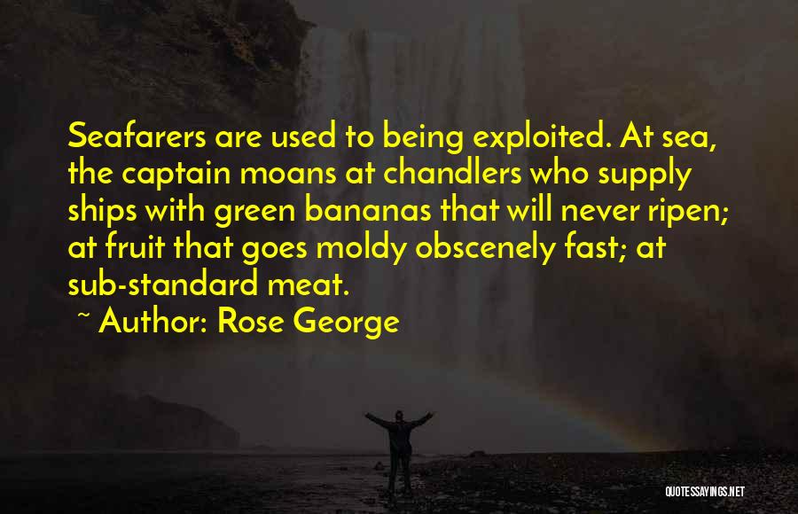Rose George Quotes: Seafarers Are Used To Being Exploited. At Sea, The Captain Moans At Chandlers Who Supply Ships With Green Bananas That