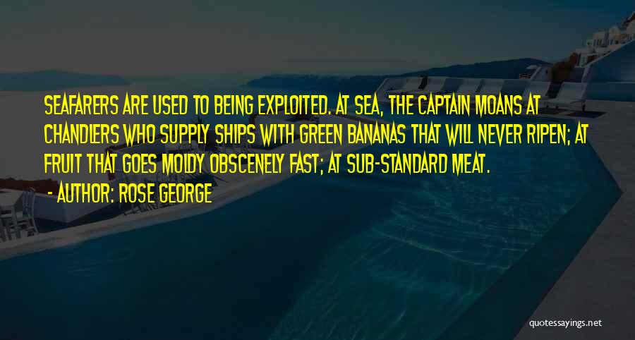 Rose George Quotes: Seafarers Are Used To Being Exploited. At Sea, The Captain Moans At Chandlers Who Supply Ships With Green Bananas That