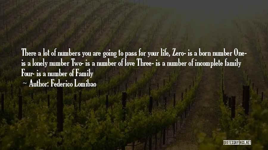 Federico Lomibao Quotes: There A Lot Of Numbers You Are Going To Pass For Your Life, Zero- Is A Born Number One- Is