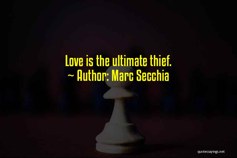 Marc Secchia Quotes: Love Is The Ultimate Thief.