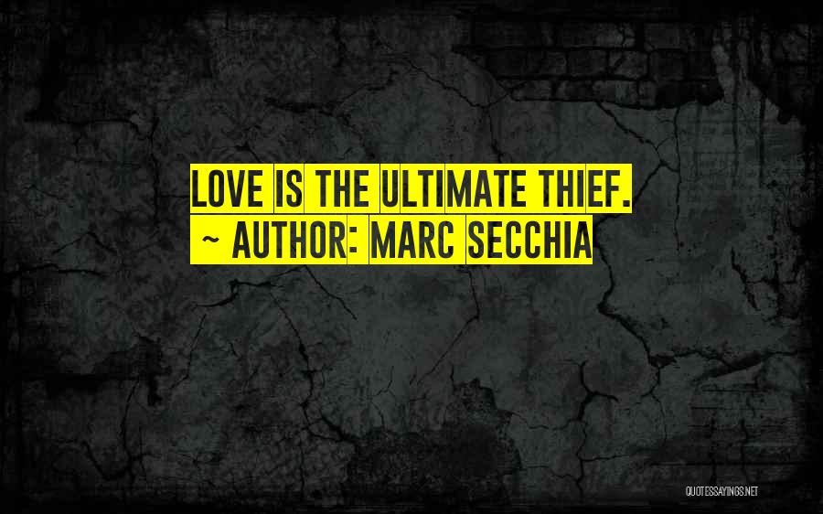 Marc Secchia Quotes: Love Is The Ultimate Thief.