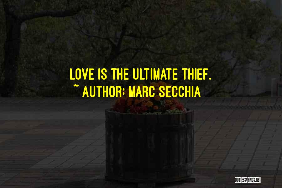 Marc Secchia Quotes: Love Is The Ultimate Thief.