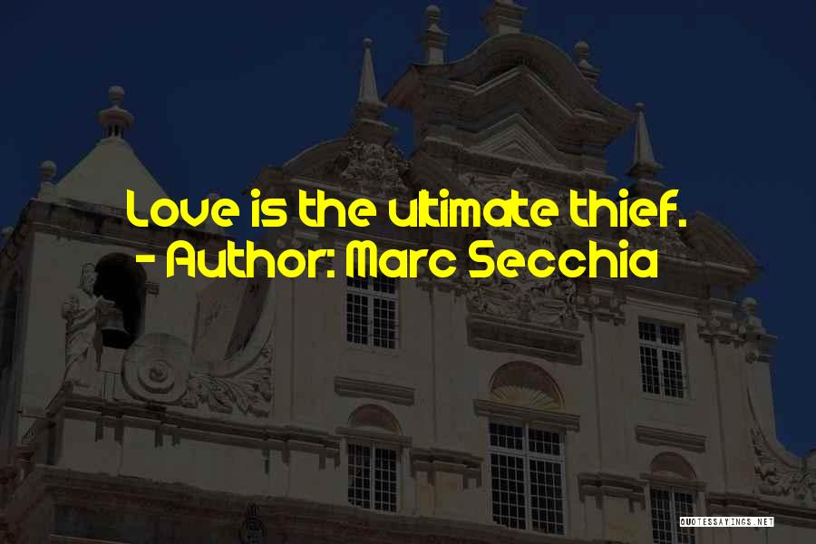 Marc Secchia Quotes: Love Is The Ultimate Thief.