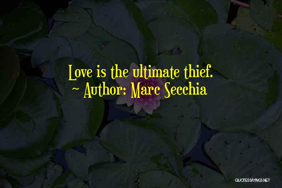 Marc Secchia Quotes: Love Is The Ultimate Thief.