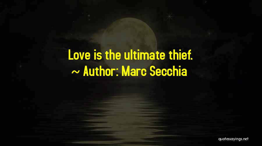 Marc Secchia Quotes: Love Is The Ultimate Thief.
