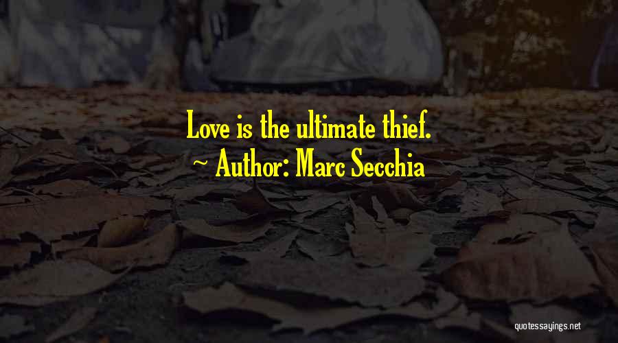 Marc Secchia Quotes: Love Is The Ultimate Thief.