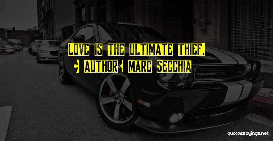 Marc Secchia Quotes: Love Is The Ultimate Thief.